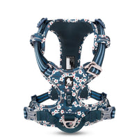 Truelove Floral No Pull Pet Harness - Saxony Blue