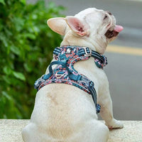 Truelove Floral No Pull Pet Harness - Navy Blazer
