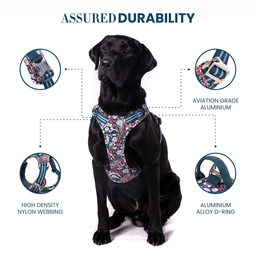 Truelove Floral No Pull Pet Harness - Navy Blazer