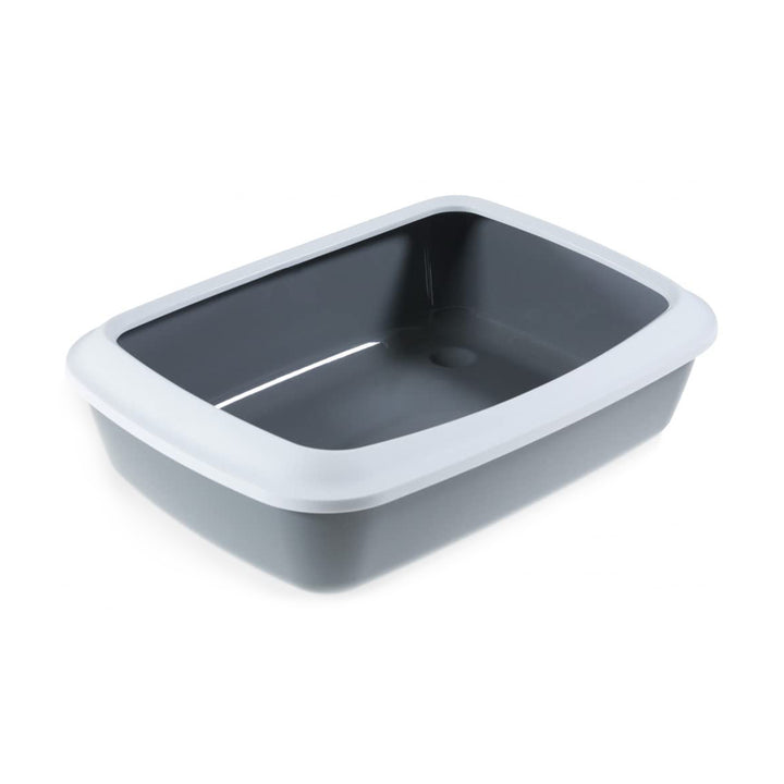 Savic Iriz Cat Litter Tray with Rim Cold Grey
