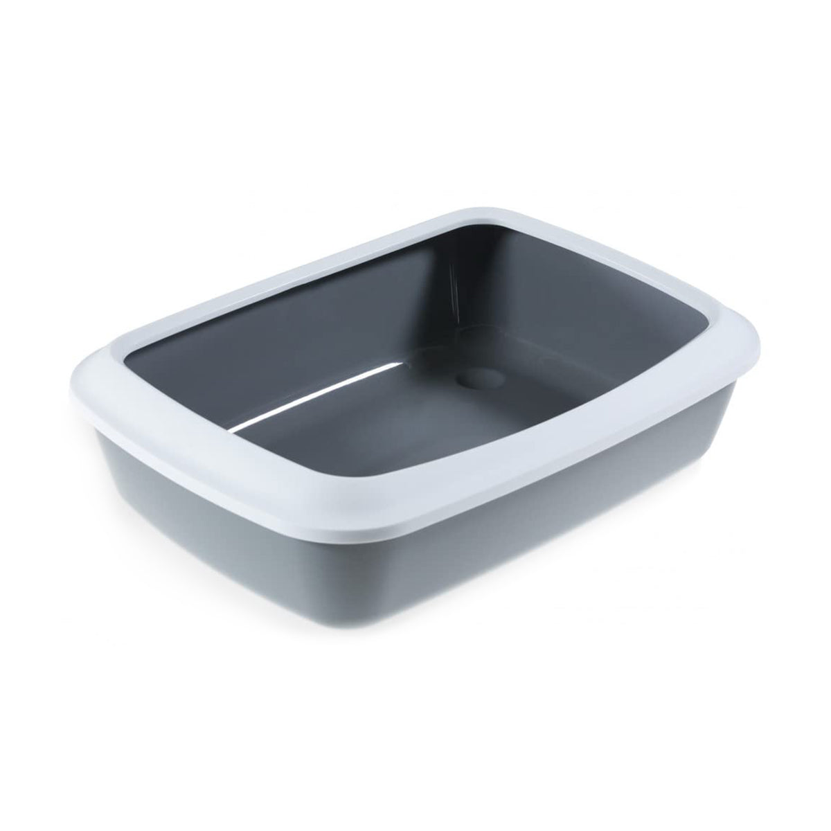 Savic Iriz Cat Litter Tray with Rim Cold Grey