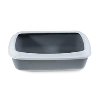 Savic Iriz Cat Litter Tray with Rim Cold Grey