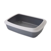Savic Iriz Cat Litter Tray with Rim Cold Grey