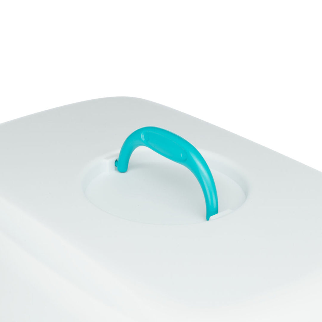 Trixie Vico Cat Litter Tray with Dome - Turquoise/White - 23x16x16 inch