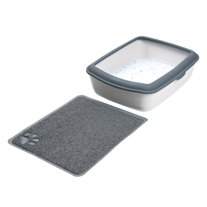 Trixie Cat Litter Tray Mat - Dark Grey - LxB - 45.7 x 38 cm