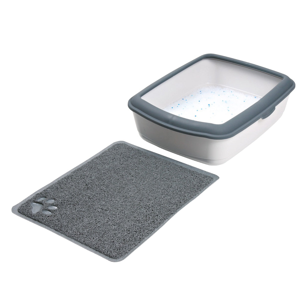 Trixie Cat Litter Tray Mat - Dark Grey - LxB - 45.7 x 38 cm