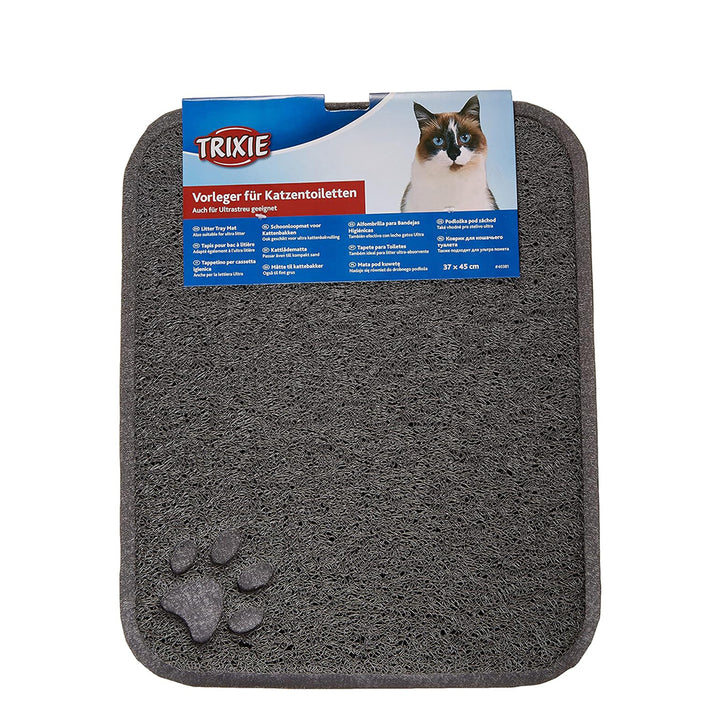 Trixie Cat Litter Tray Mat - Dark Grey - LxB - 45.7 x 38 cm