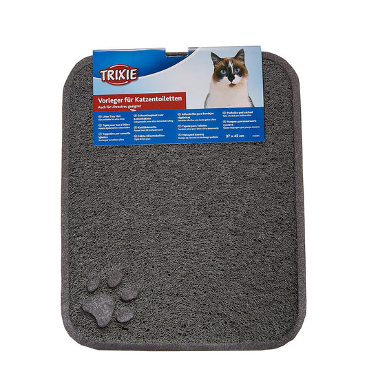 Trixie Cat Litter Tray Mat - Dark Grey - LxB - 45.7 x 38 cm