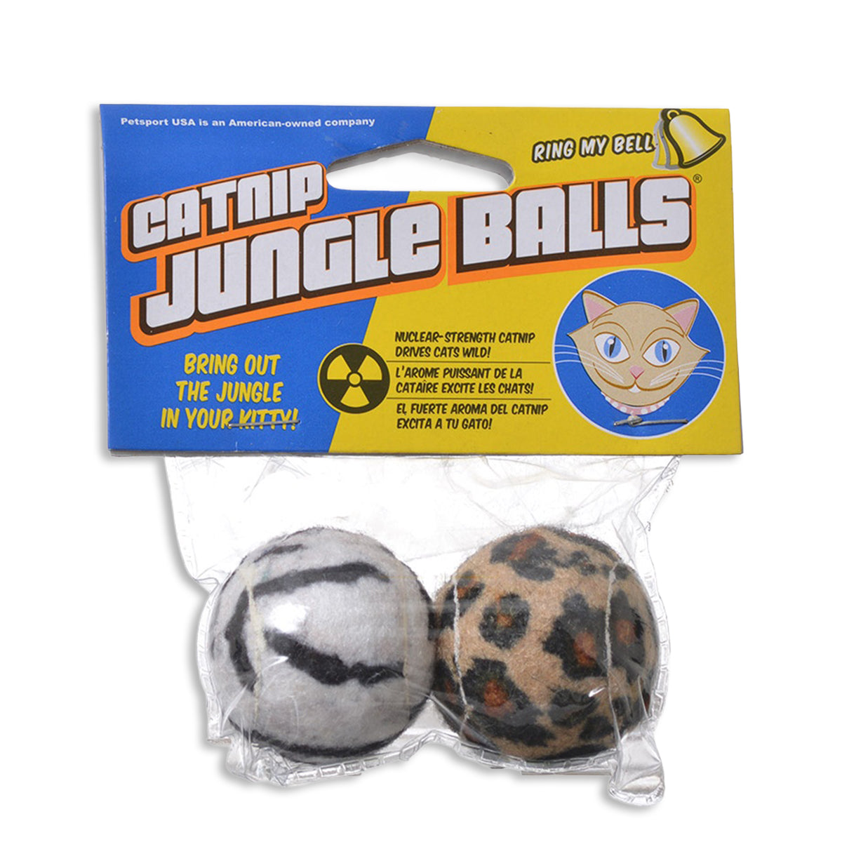 Petsport Catnip Jungle Balls Cat Toy - 2 Balls - 4cm