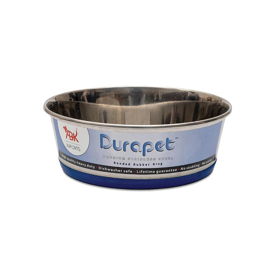 Durapet Steel Bowl with Silicone Bonding at Bottom For Dog - 3700ml