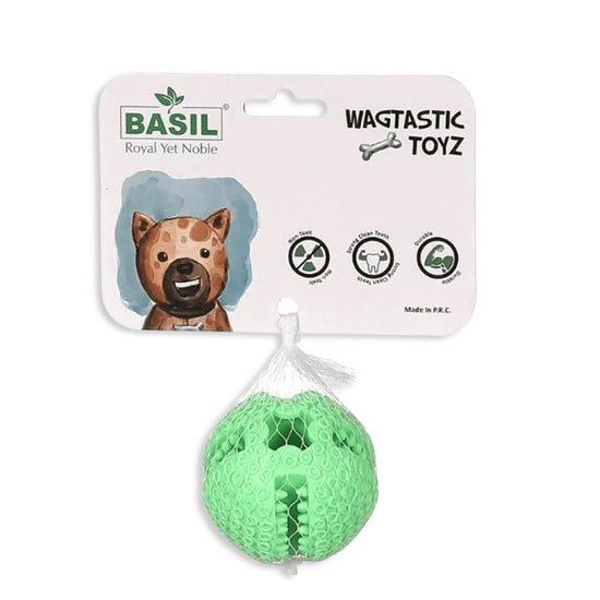 Basil TPR Treat Ball Interactive Dog Toy - 6 cm