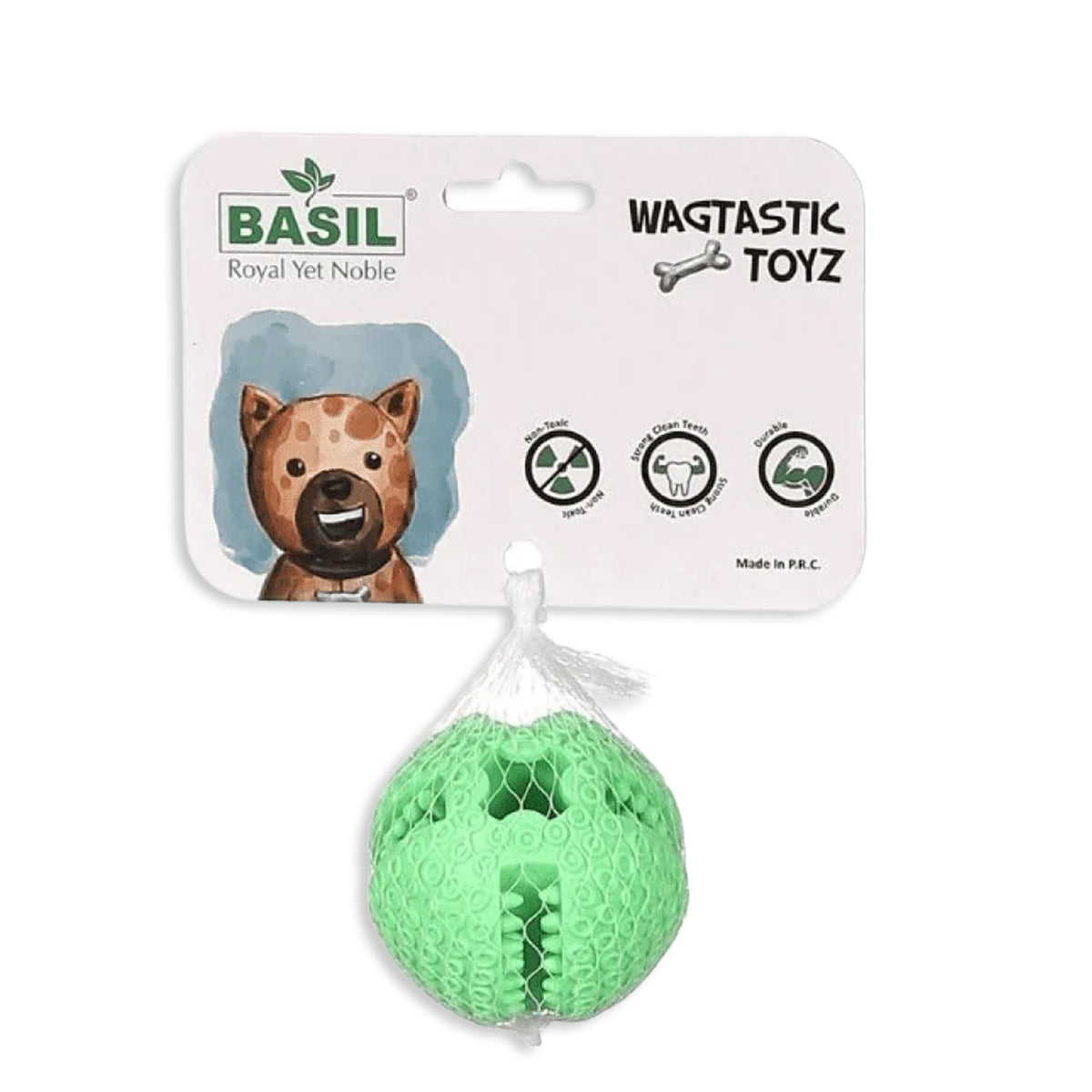 Basil TPR Treat Ball Interactive Dog Toy - 6 cm