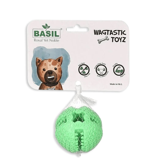 Basil TPR Treat Ball Interactive Dog Toy - 6 cm