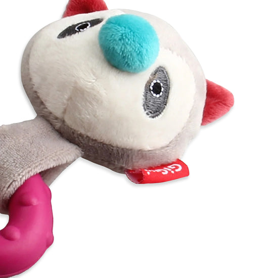 Gigwi Suppa Puppa Coon Squeaker Inside Plush Toy for Small Dog - Pink