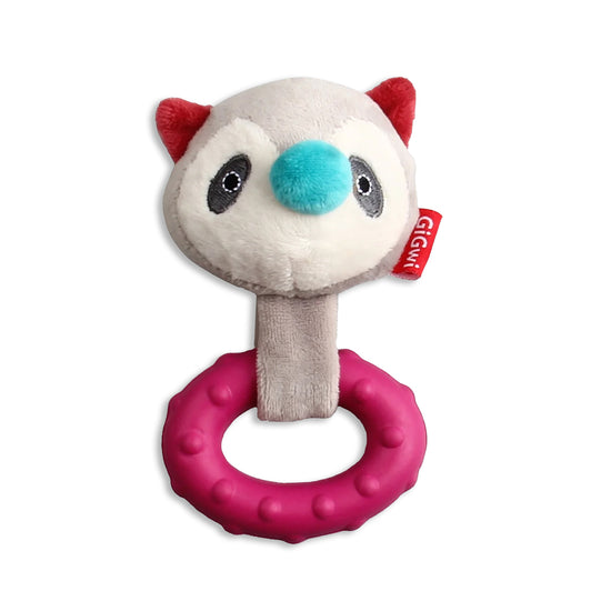 Gigwi Suppa Puppa Coon Squeaker Inside Plush Toy for Small Dog - Pink