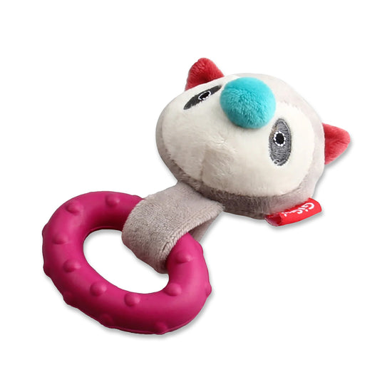Gigwi Suppa Puppa Coon Squeaker Inside Plush Toy for Small Dog - Pink