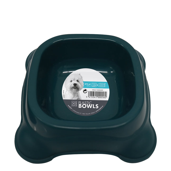 M-Pets Plastic Single Dog Bowl (Assorted Color)
