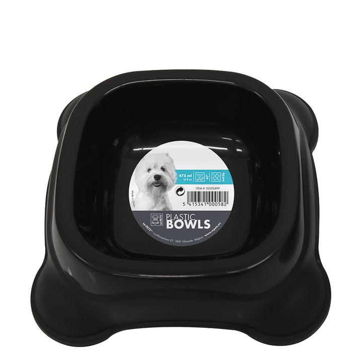 M-Pets Plastic Single Dog Bowl (Assorted Color)