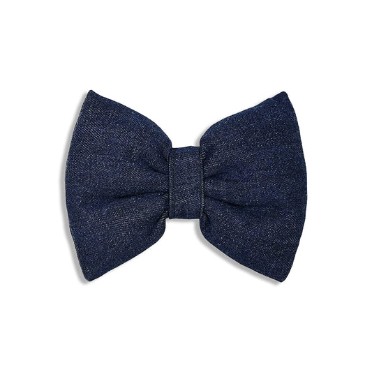 Mutt Of course Denim Dark Blue Bow Tie