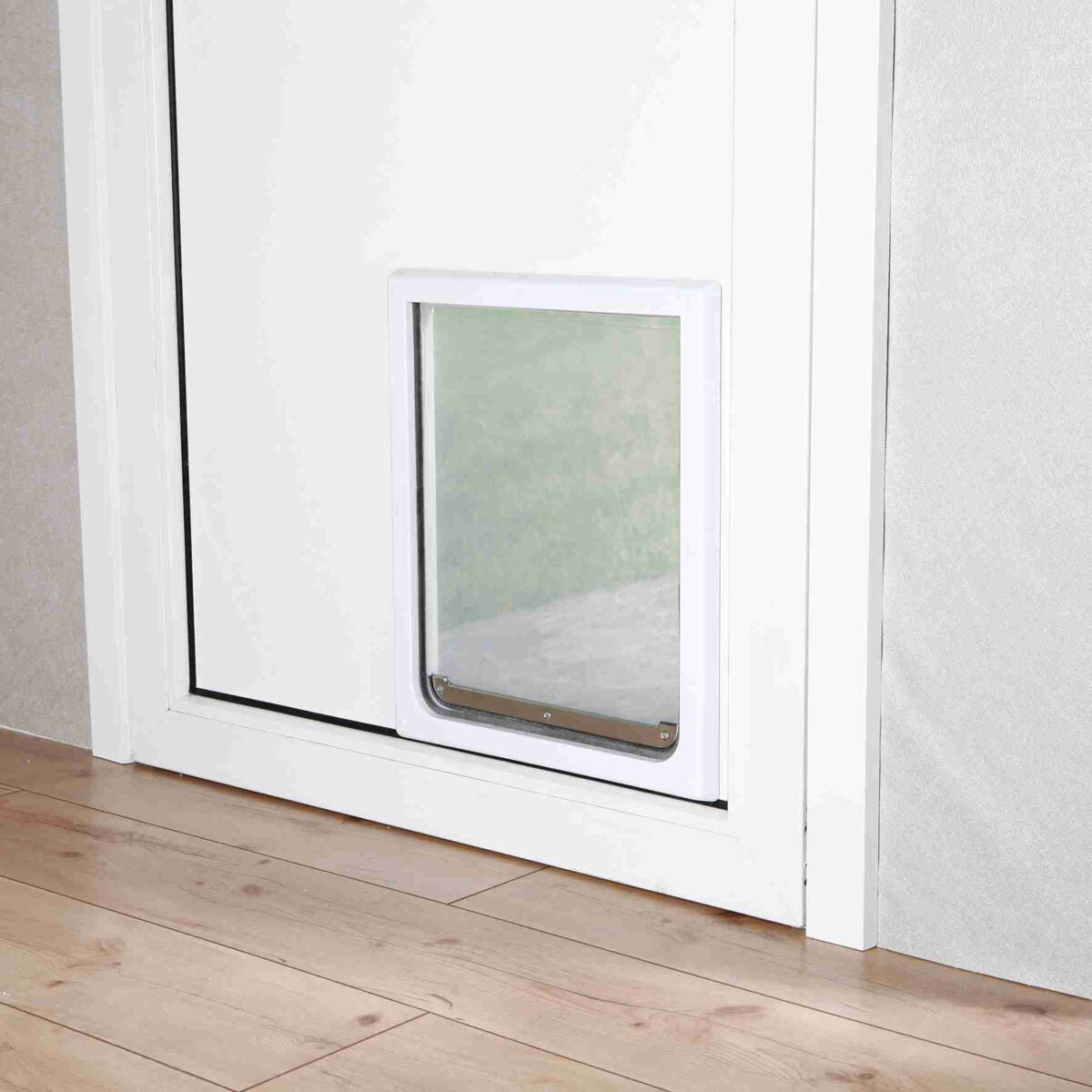 Trixie 2-Way Dog Flap with Tunnel For Dog - M-XL - White