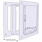Trixie 2-Way Dog Flap with Tunnel For Dog - M-XL - White - Zigly