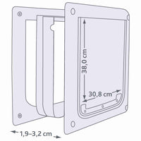 Trixie 2-Way Dog Flap with Tunnel For Dog - M-XL - White