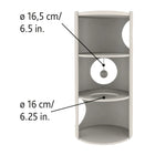 Zigly cylindrical multi-level cat condo with circular openings and shelf dimensions 16.5 cm and 16 cm