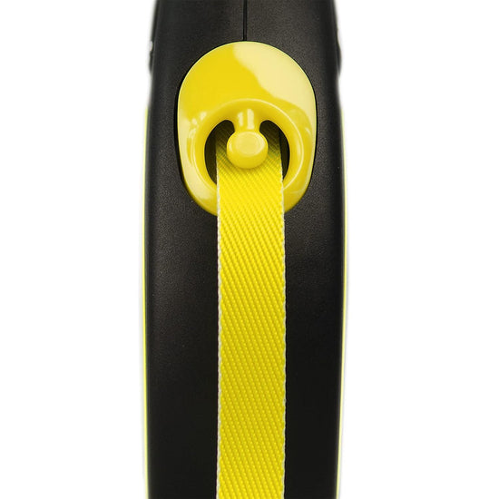 Flexi Neon Tape Retractable Dog Leash - Yellow