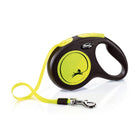 Flexi Neon Tape Retractable Dog Leash - Yellow - Medium