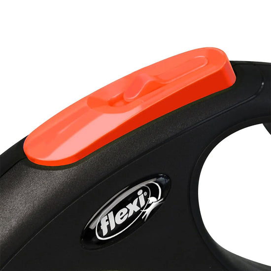 Flexi Neon Tape Retractable Dog Leash - Orange - Medium