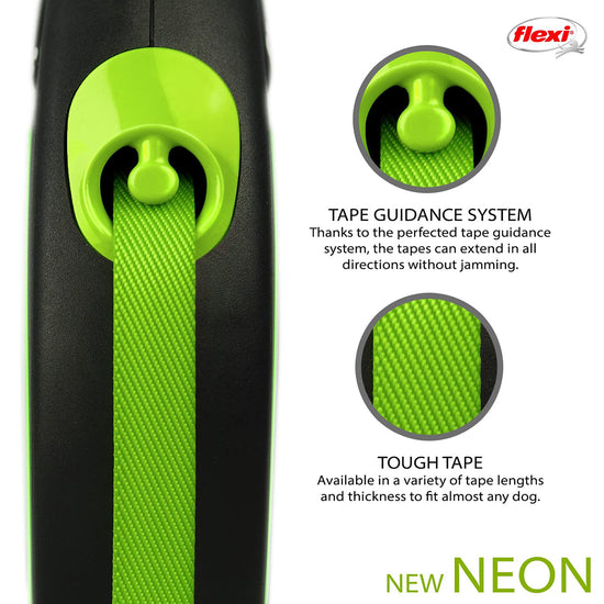 flexi-neon-tape-retractable-dog-leash-m-green