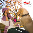 Flexi Neon Tape Retractable Dog Leash - Pink