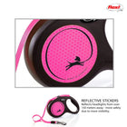 Flexi Neon Tape Retractable Dog Leash - Pink