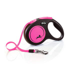 Flexi Neon Tape Retractable Dog Leash - Pink