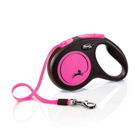 Flexi Neon Tape Retractable Dog Leash - Pink