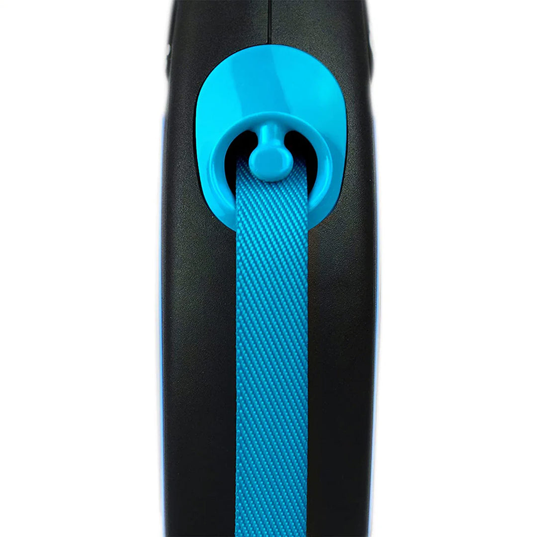 Flexi Neon Tape Retractable Dog Leash - Blue - Medium