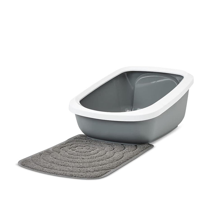 Savic Aseo Jumbo Litter Tray - 68.5 X 48.2 X 27.9cm - Cool Grey