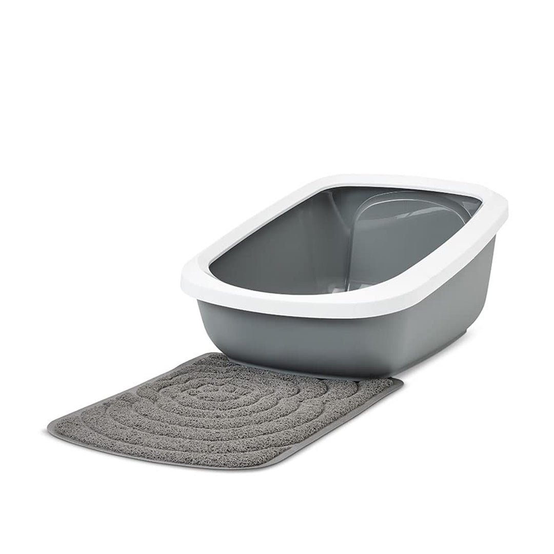 Savic Aseo Jumbo Litter Tray - 68.5 X 48.2 X 27.9cm - Cool Grey