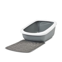 Savic Aseo Jumbo Litter Tray - 68.5 X 48.2 X 27.9cm - Cool Grey