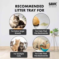 Savic Aseo Jumbo Litter Tray - 68.5 X 48.2 X 27.9cm - Cool Grey