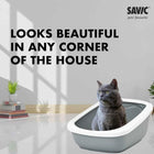 Savic Aseo Jumbo Litter Tray - 68.5 X 48.2 X 27.9cm - Cool Grey - Zigly