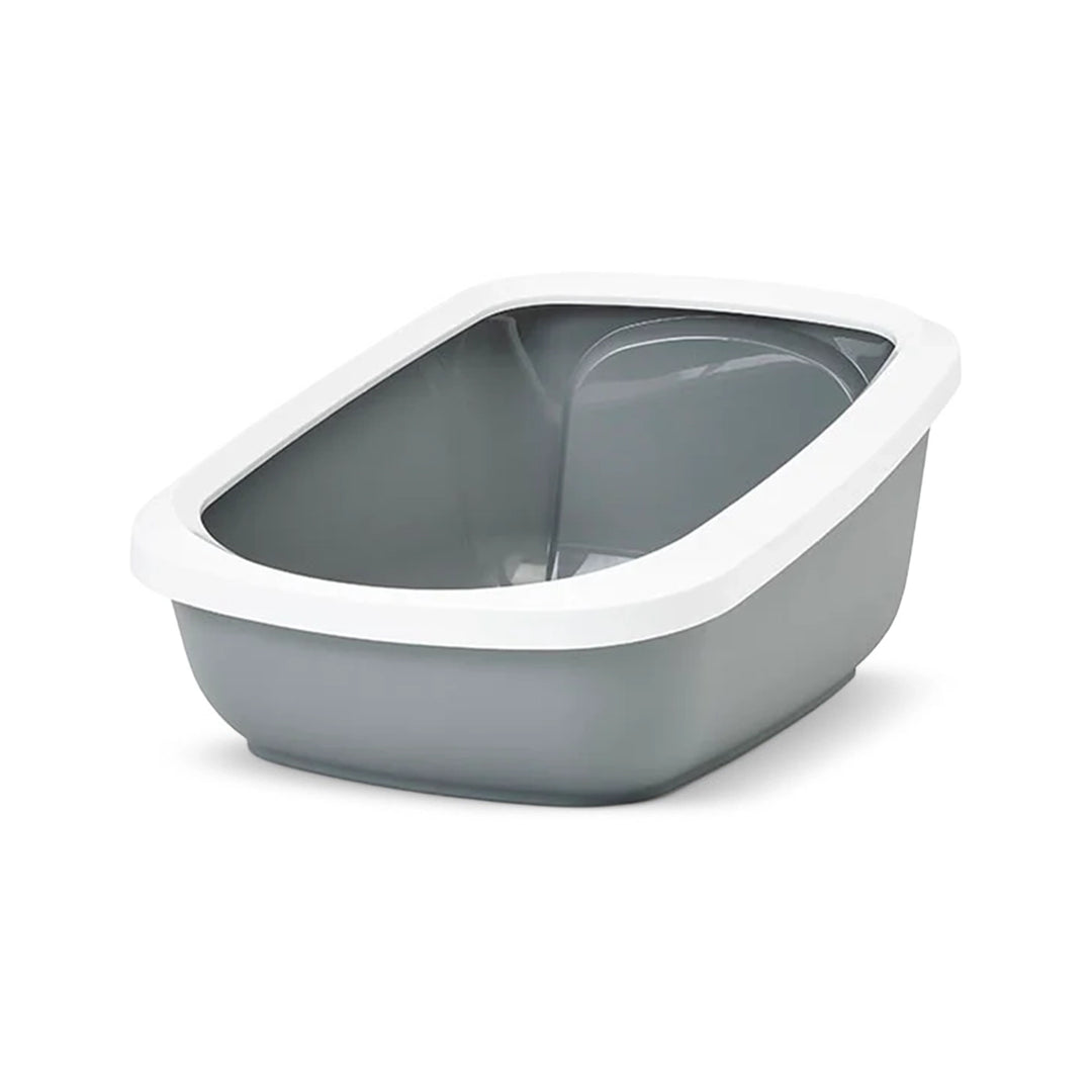 Savic Aseo Jumbo Litter Tray - 68.5 X 48.2 X 27.9cm - Cool Grey