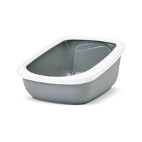 Savic Aseo Jumbo Litter Tray - 68.5 X 48.2 X 27.9cm - Cool Grey