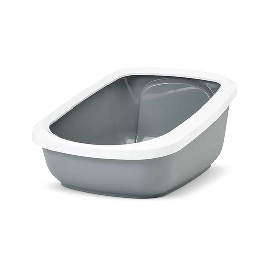 Savic Aseo Jumbo Litter Tray - 68.5 X 48.2 X 27.9cm - Cool Grey