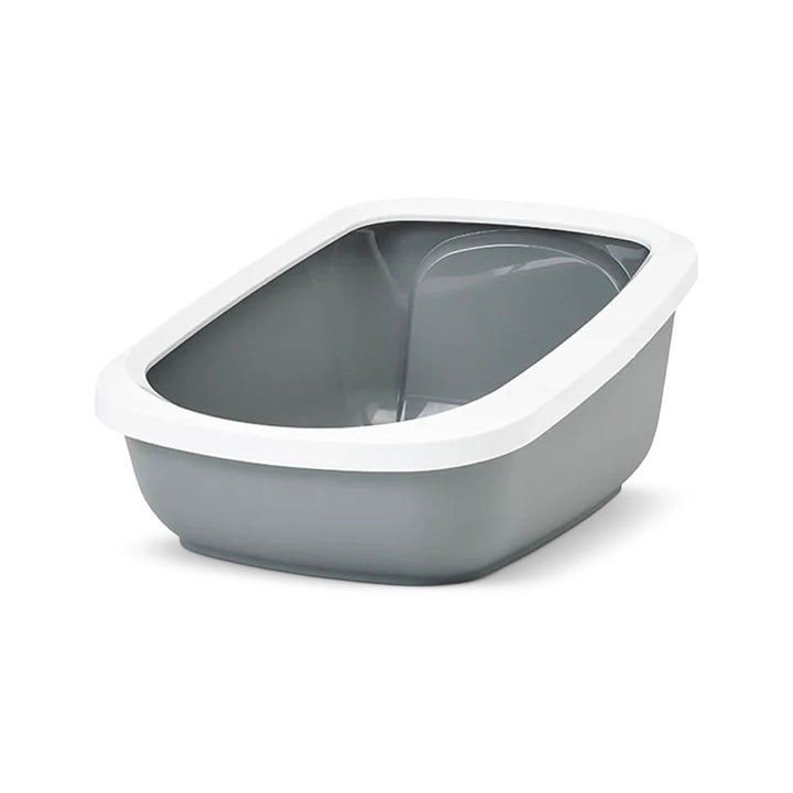 Savic Aseo Jumbo Litter Tray - 68.5 X 48.2 X 27.9cm - Cool Grey