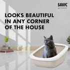 Savic Aseo Jumbo Cat Litter Tray - 27 x 19 x 11 inch - Mocha - Zigly