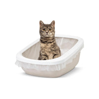 Savic Aseo Jumbo Cat Litter Tray - 27 x 19 x 11 inch - Mocha
