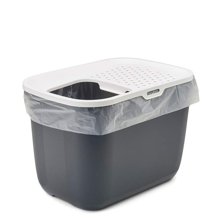 Savic Hop In Modern Cat Litter Tray - Anthracite - 23 x 15.3 x 15.5 inch