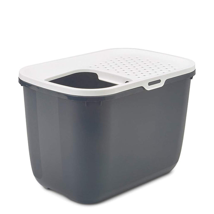 Savic Hop In Modern Cat Litter Tray - Anthracite - 23 x 15.3 x 15.5 inch