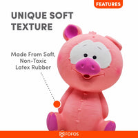 Fofos Latex Bi Pig Squeaky Dog Toy